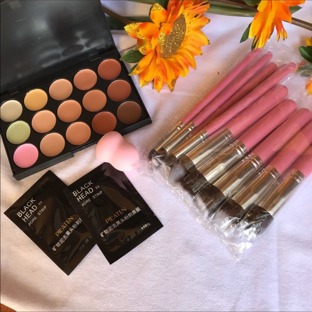 New Concealer Palette And 10pcs Makeup Brushes Set